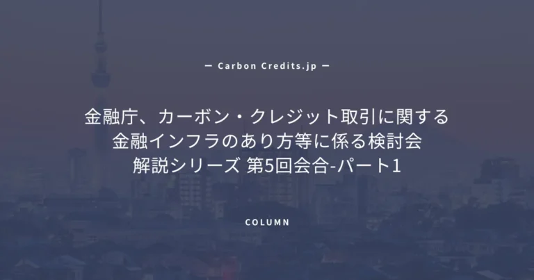 カーボンクレジットの国際ルール形成の潮流、論点整理からハイレベル原則策定へ