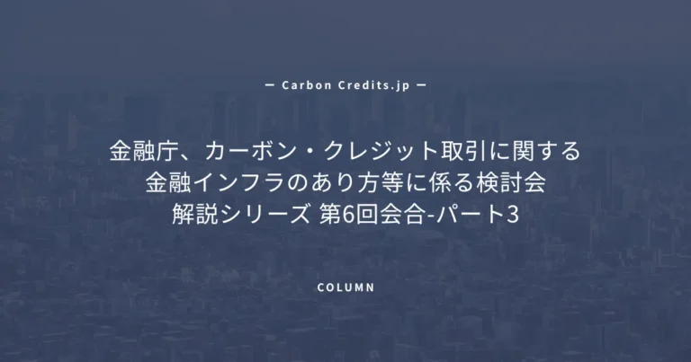 ボランタリーカーボンクレジットの定義を問い直す、リスク、金融的視点をめぐる議論