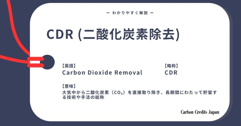 CDR（炭素除去）とは？わかりやすく解説｜What Is Carbon Dioxide Removal (CDR)?