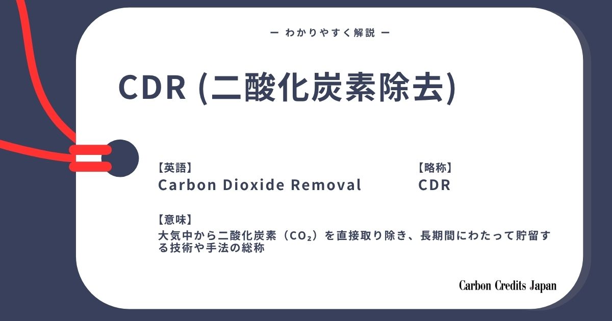 「CDR（二酸化炭素除去）とは？わかりやすく解説｜What Is Carbon Dioxide Removal (CDR)?」のアイキャッチ画像