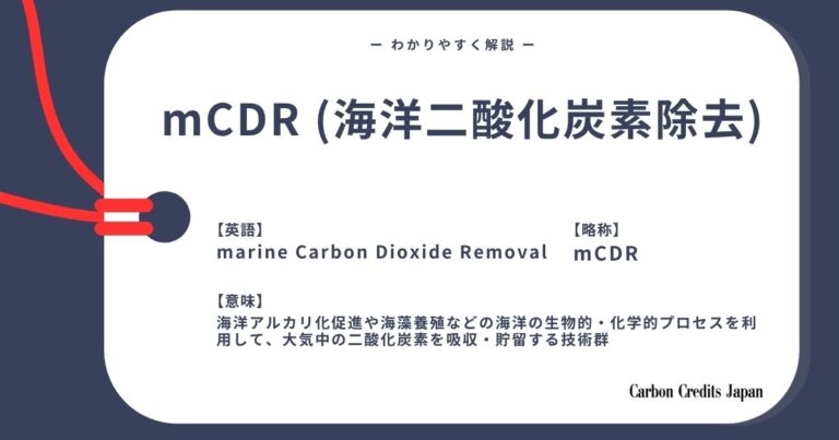 mCDR（海洋二酸化炭素除去）とは？わかりやすく解説｜What Is Marine Carbon Dioxide Removal (mCDR)?