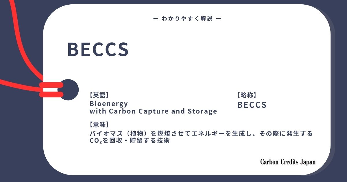 「BECCS（バイオエネルギー炭素回収・貯留）とは？わかりやすく解説｜What Is Bio-energy with Carbon Capture and Storage?」のアイキャッチ画像