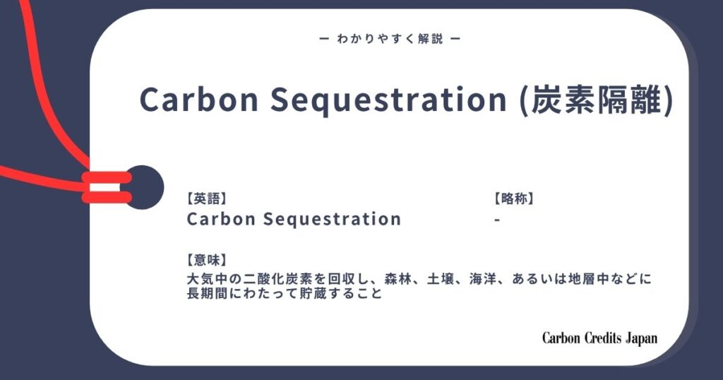 炭素隔離（Carbon Sequestration）とは？わかりやすく解説｜What Is Carbon Sequestration?