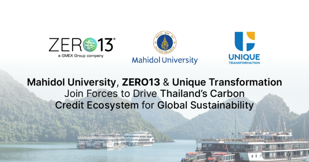 タイ発　マヒドン大学、ZERO13、Uniqueが連携　「透明なカーボンクレジット市場」構築へ協定締結