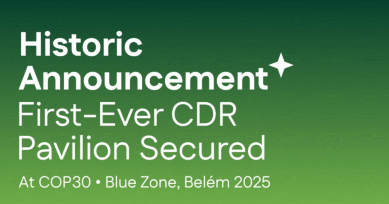 COP30で初の「炭素除去(CDR)パビリオン」設置　持続的CDR拡大へ国際連携加速