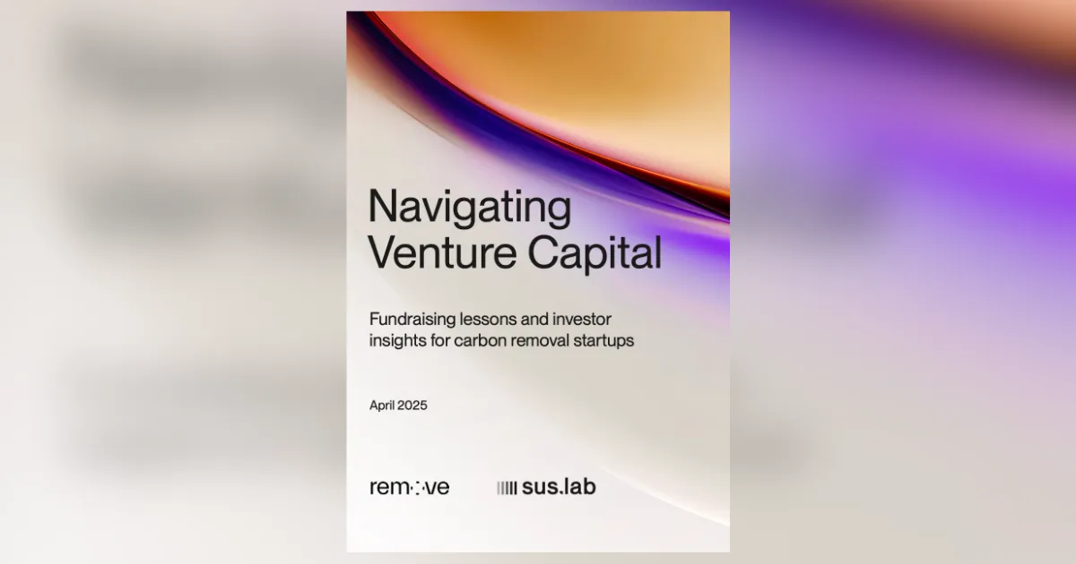 「脱炭素スタートアップの資金調達8つの成功戦略とは？　remove×ETH Zurichがレポート公開」のアイキャッチ画像