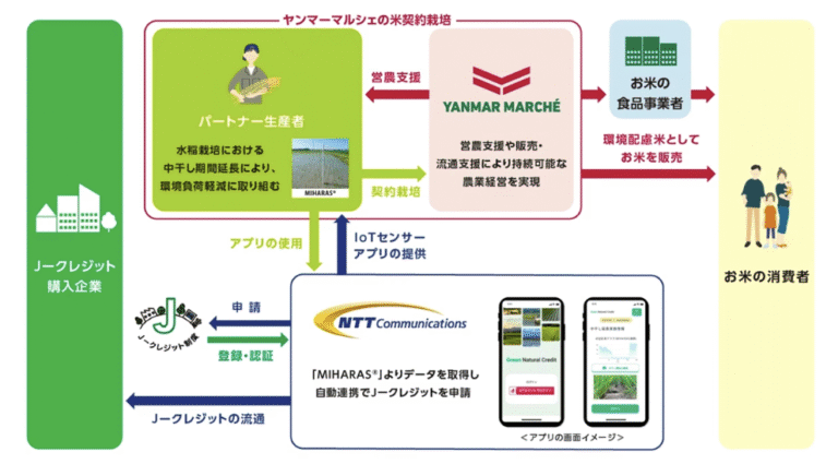 ヤンマーマルシェとNTT Com、「水稲栽培における中干し期間延長の方法論」 によりJ-クレジットを創出、NTT ...