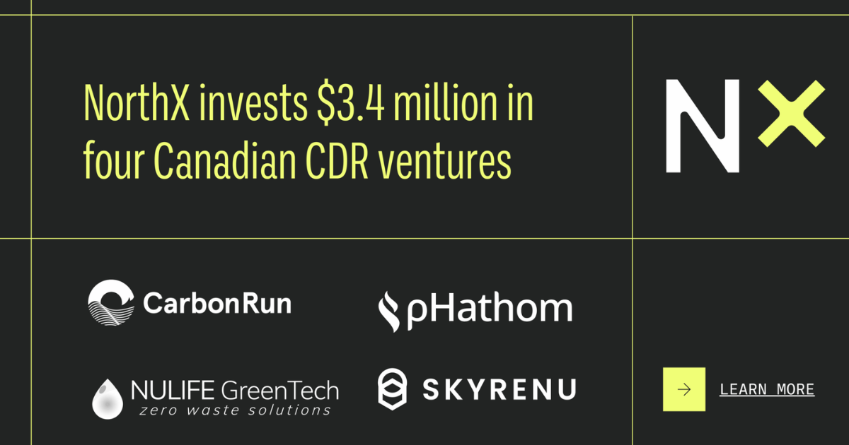 「北米のCO2除去産業が拡大　NorthXがカナダ4社に約5億円出資　「CO2除去の次世代成長を主導」」のアイキャッチ画像