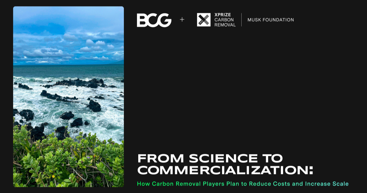 「BCGがCO2除去スタートアップの戦略分析レポートを公表　XPRIZEファイナリストが描くCDR拡大の実像」のアイキャッチ画像