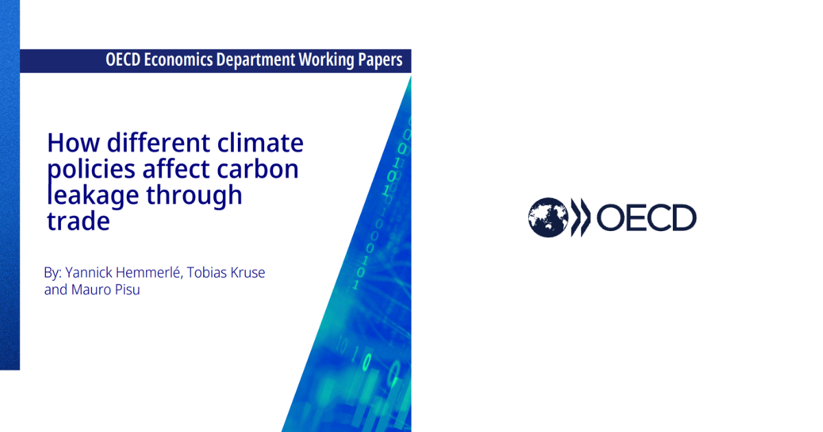 「OECD、カーボンリーケージを「政策ミックス」で抑制　経済協力開発機構が市場メカニズムと技術支援の相乗効果を提言」のアイキャッチ画像