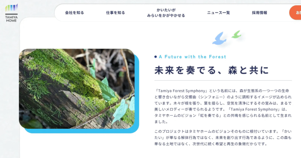 CO2吸収量300トン超を確保　タミヤホーム「森林保有30ヘクタール」を突破