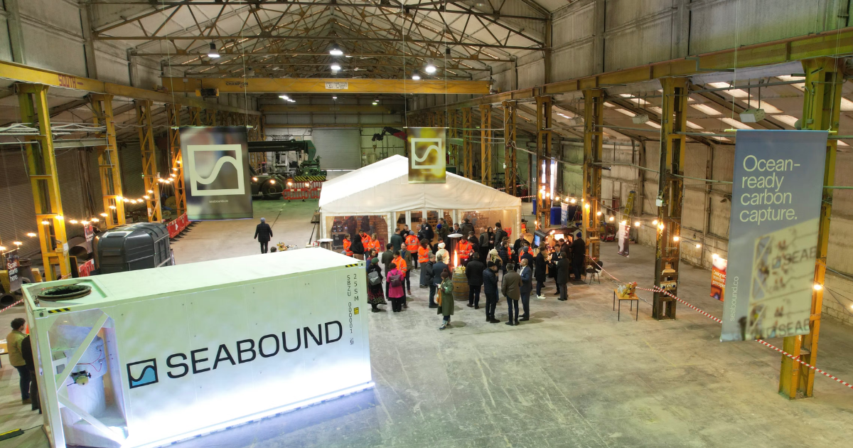 「英海運カーボンキャプチャーのSeabound、初の商用フルスケール船上CCSシステムを完成　欧州宇宙機関から2.7億円の資金も獲得」のアイキャッチ画像
